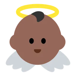 Baby Angel: Medium-Dark Skin Tone — Toss Face