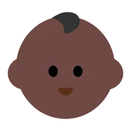 Baby: Dark Skin Tone — Toss Face