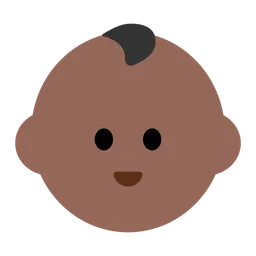 Baby: Medium-Dark Skin Tone — Toss Face