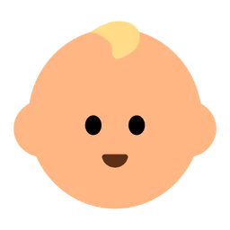 Baby: Medium-Light Skin Tone — Toss Face