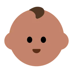 Baby: Medium Skin Tone — Toss Face