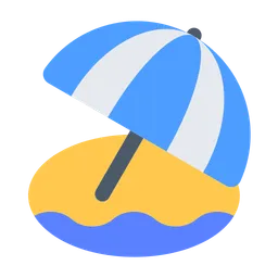 Beach with Umbrella — Toss Face