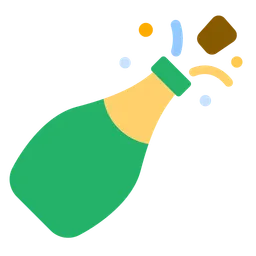 Bottle with Popping Cork — Toss Face