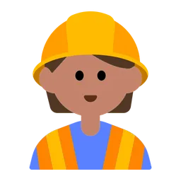 Construction Worker: Medium Skin Tone — Toss Face