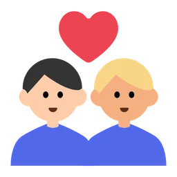 Couple with Heart: Man, Man, Light Skin Tone, Medium-Light Skin Tone — Toss Face