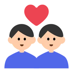 Couple with Heart: Man, Man, Light Skin Tone — Toss Face