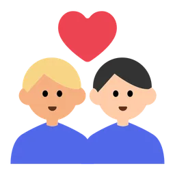 Couple with Heart: Man, Man, Medium-Light Skin Tone, Light Skin Tone — Toss Face