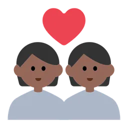 Couple with Heart: Medium-Dark Skin Tone — Toss Face