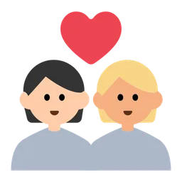 Couple with Heart: Person, Person, Light Skin Tone, Medium-Light Skin Tone — Toss Face