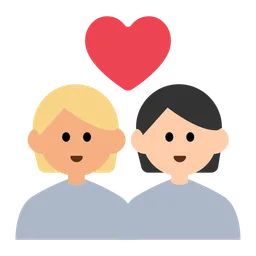 Couple with Heart: Person, Person, Medium-Light Skin Tone, Light Skin Tone — Toss Face