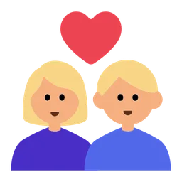 Couple with Heart: Woman, Man, Medium-Light Skin Tone — Toss Face
