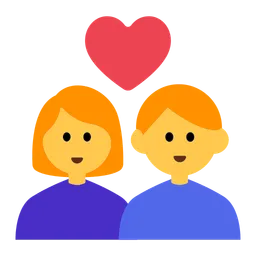 Couple with Heart: Woman, Man — Toss Face