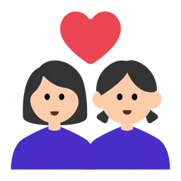 Couple with Heart: Woman, Woman, Light Skin Tone — Toss Face