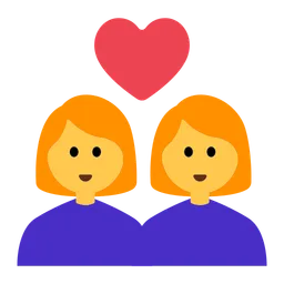 Couple with Heart: Woman, Woman — Toss Face