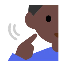 Deaf Man: Dark Skin Tone — Toss Face