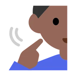 Deaf Man: Medium-Dark Skin Tone — Toss Face