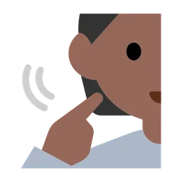Deaf Person: Medium-Dark Skin Tone — Toss Face