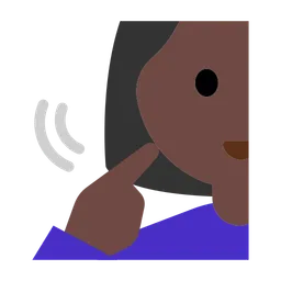 Deaf Woman: Dark Skin Tone — Toss Face