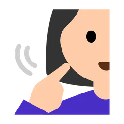 Deaf Woman: Light Skin Tone — Toss Face