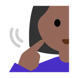 Deaf Woman: Medium-Dark Skin Tone — Toss Face