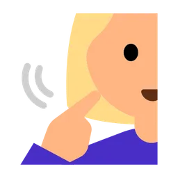 Deaf Woman: Medium-Light Skin Tone — Toss Face
