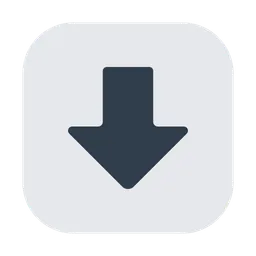 Downwards Black Arrow — Toss Face