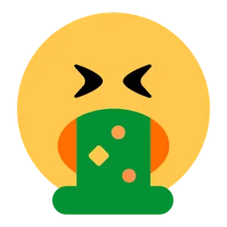 Face with Open Mouth Vomiting — Toss Face
