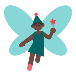Fairy: Dark Skin Tone — Toss Face