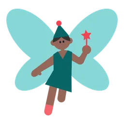 Fairy: Medium-Dark Skin Tone — Toss Face