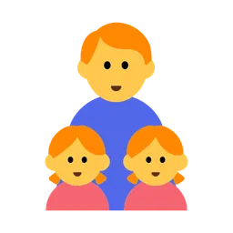 Family: Man, Girl, Girl — Toss Face
