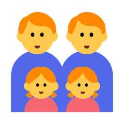 Family: Man, Man, Girl, Girl — Toss Face