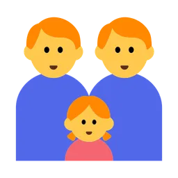 Family: Man, Man, Girl — Toss Face