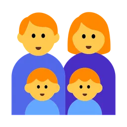 Family: Man, Woman, Boy, Boy — Toss Face