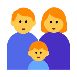 Family: Man, Woman, Boy — Toss Face