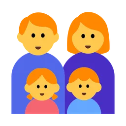 Family: Man, Woman, Girl, Boy — Toss Face