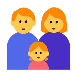 Family: Man, Woman, Girl — Toss Face