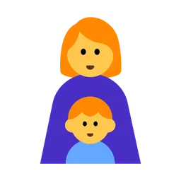 Family: Woman, Boy — Toss Face