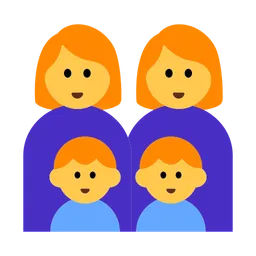 Family: Woman, Woman, Boy, Boy — Toss Face