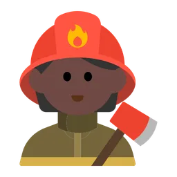 Firefighter: Dark Skin Tone — Toss Face