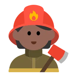 Firefighter: Medium-Dark Skin Tone — Toss Face