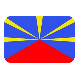 Flag: Réunion — Toss Face