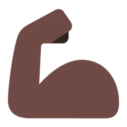Flexed Biceps: Dark Skin Tone — Toss Face