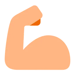 Flexed Biceps: Medium-Light Skin Tone — Toss Face
