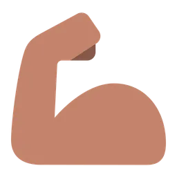 Flexed Biceps: Medium Skin Tone — Toss Face