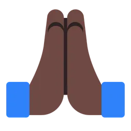 Folded Hands: Dark Skin Tone — Toss Face