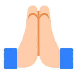 Folded Hands: Light Skin Tone — Toss Face