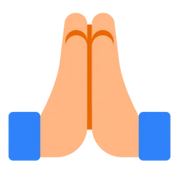 Folded Hands: Medium-Light Skin Tone — Toss Face