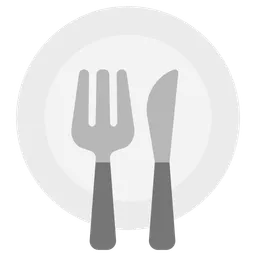 Fork and Knife with Plate — Toss Face