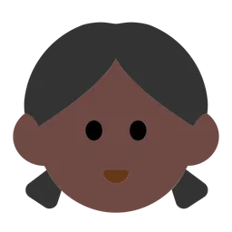Girl: Dark Skin Tone — Toss Face
