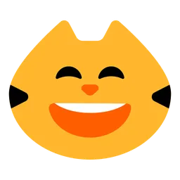 웃는 눈을 가진 웃는 고양이 — Toss Face
